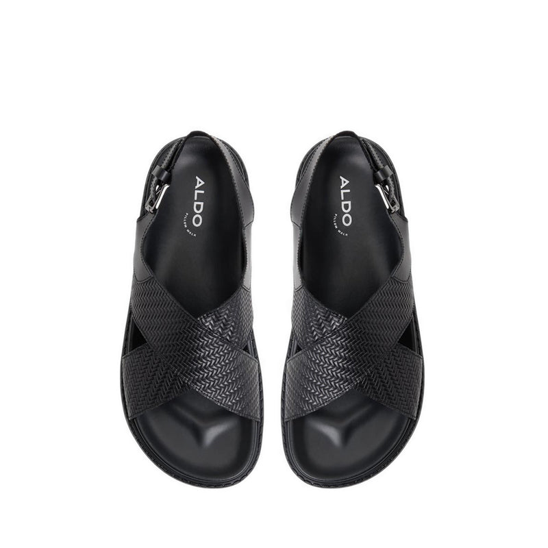 ALDO SILVO FLAT SANDALS - BLACK