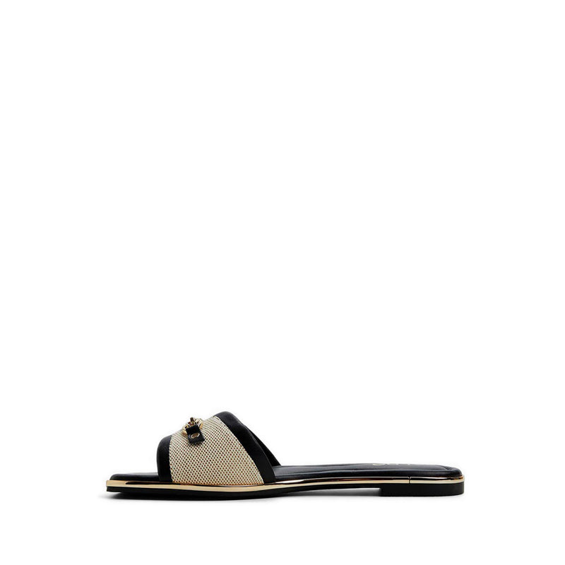 ALAMASSI SANDALS OPEN TOE & HEEL-FLAT HEELS - NATURAL