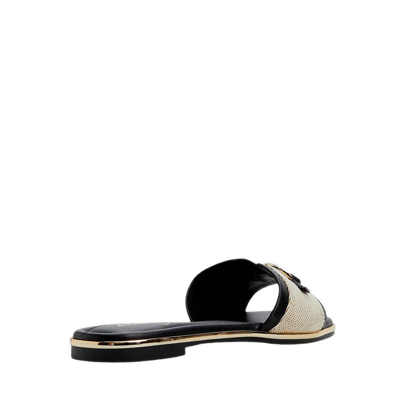 ALAMASSI SANDALS OPEN TOE & HEEL-FLAT HEELS - NATURAL