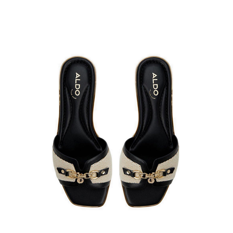 ALAMASSI SANDALS OPEN TOE & HEEL-FLAT HEELS - NATURAL