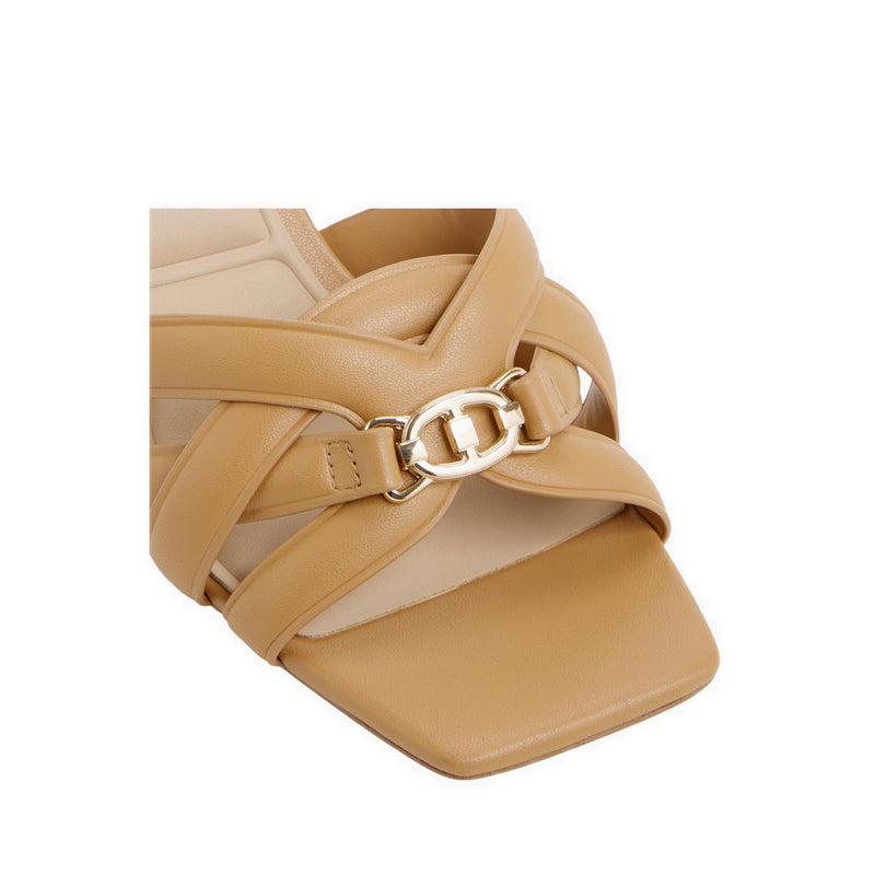 Calyra Heeled Sandals - Light Brown