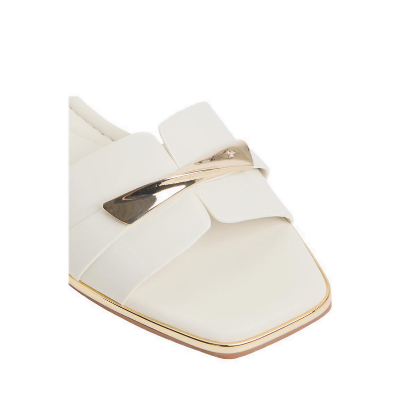 Darlina Flat Sandals White/Bone