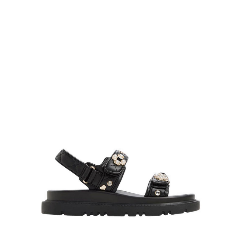 Gemima Footbed Sandals - Black
