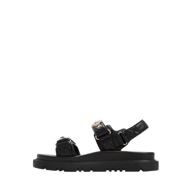 Gemima Footbed Sandals - Black