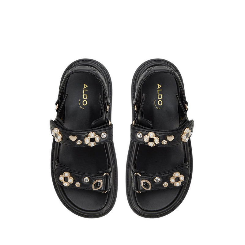 Gemima Footbed Sandals - Black
