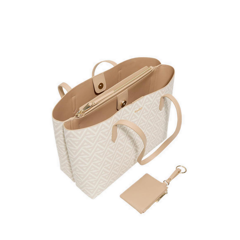 Ysabelle Laptop Bag - Bone Multi