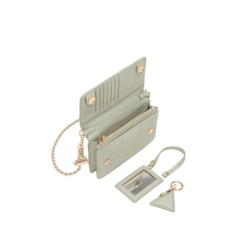 ALDO FITEVERYTHING WALLET ON A CHAIN - LIGHT GREEN