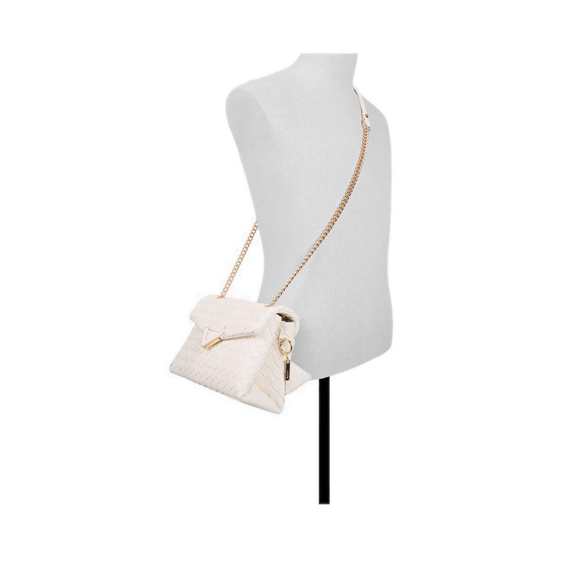 ALDO SOFTWOVEN CROSS BODY - WHITE