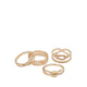 Knotta Rings - Gold/Clear Multi
