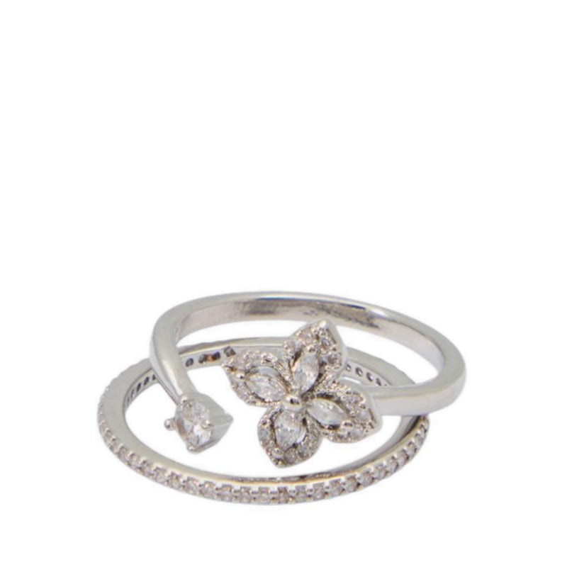 Irenne Rings - Silver/Clear Multi