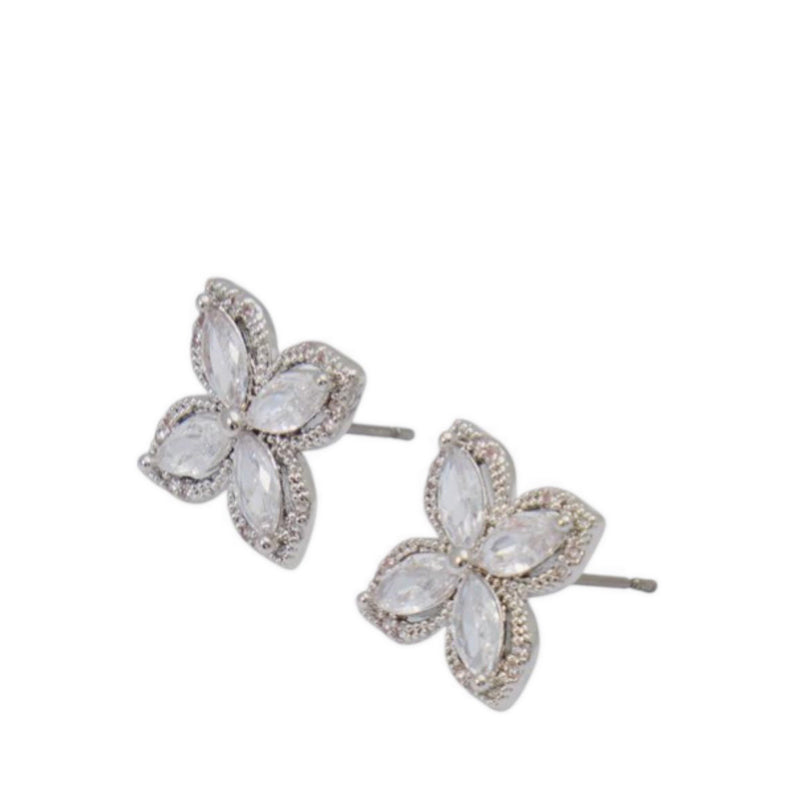 Sivan Earrings - Silver/Clear Multi