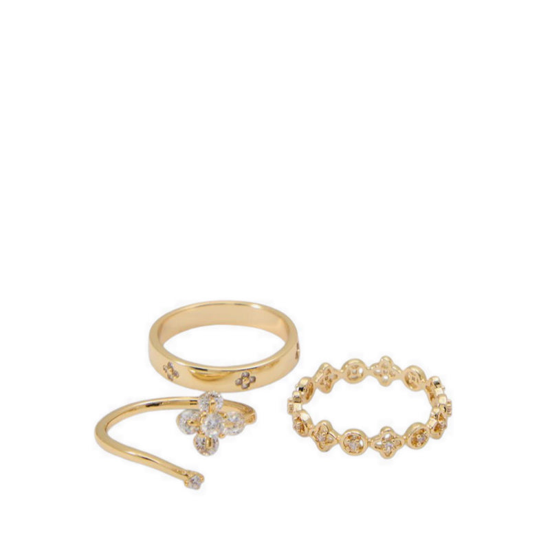 Alanbury Rings - Gold/Clear Multi