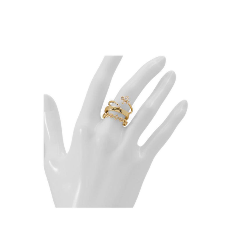 Alanbury Rings - Gold/Clear Multi
