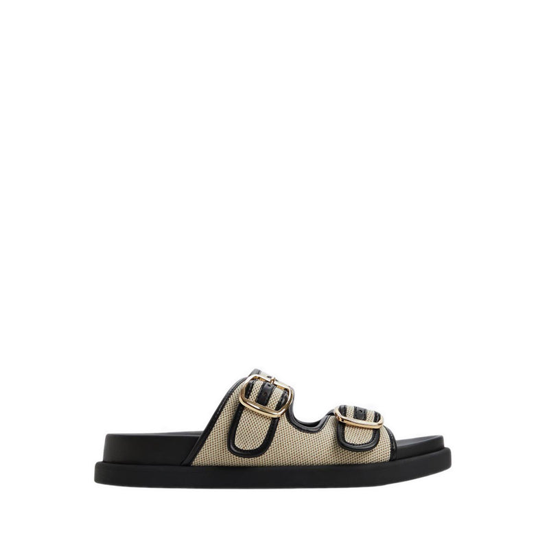 DEVANASSI SANDALS OPEN TOE & HEEL-FLAT HEELS - OPEN NATURAL