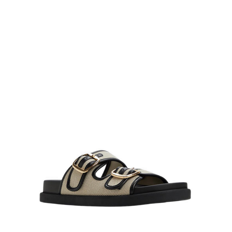 DEVANASSI SANDALS OPEN TOE & HEEL-FLAT HEELS - OPEN NATURAL