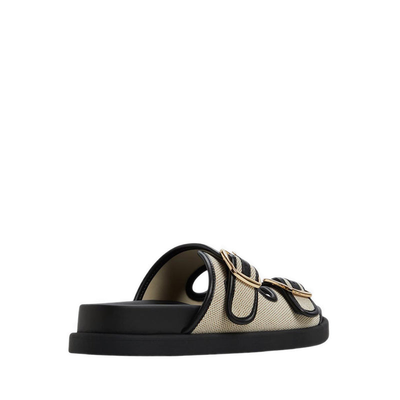 DEVANASSI SANDALS OPEN TOE & HEEL-FLAT HEELS - OPEN NATURAL