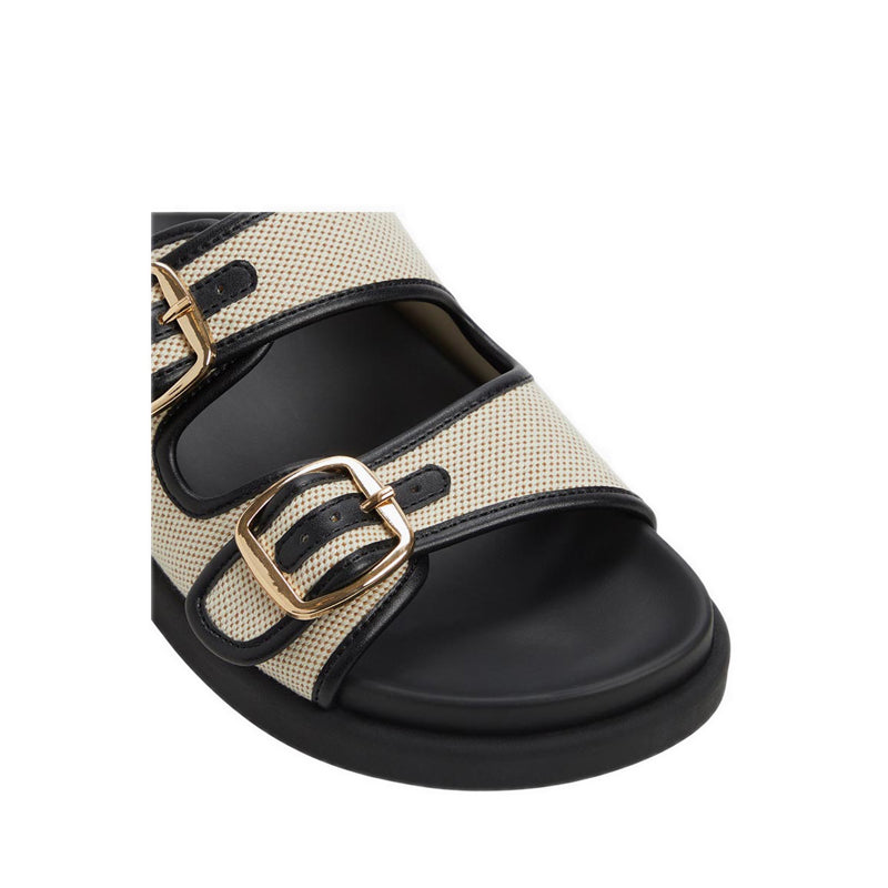 DEVANASSI SANDALS OPEN TOE & HEEL-FLAT HEELS - OPEN NATURAL