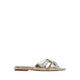 HENRIELLE-IN FLAT SANDALS - CHAMPAGNE