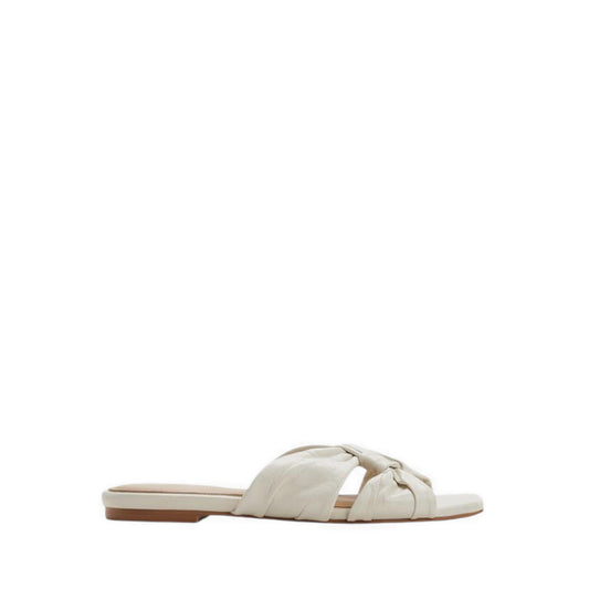 ALDO HENRIELLE-IN FLAT SANDALS - WHITE/BONE