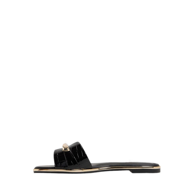 ALDO DARLINA FLAT SANDALS - BLACK