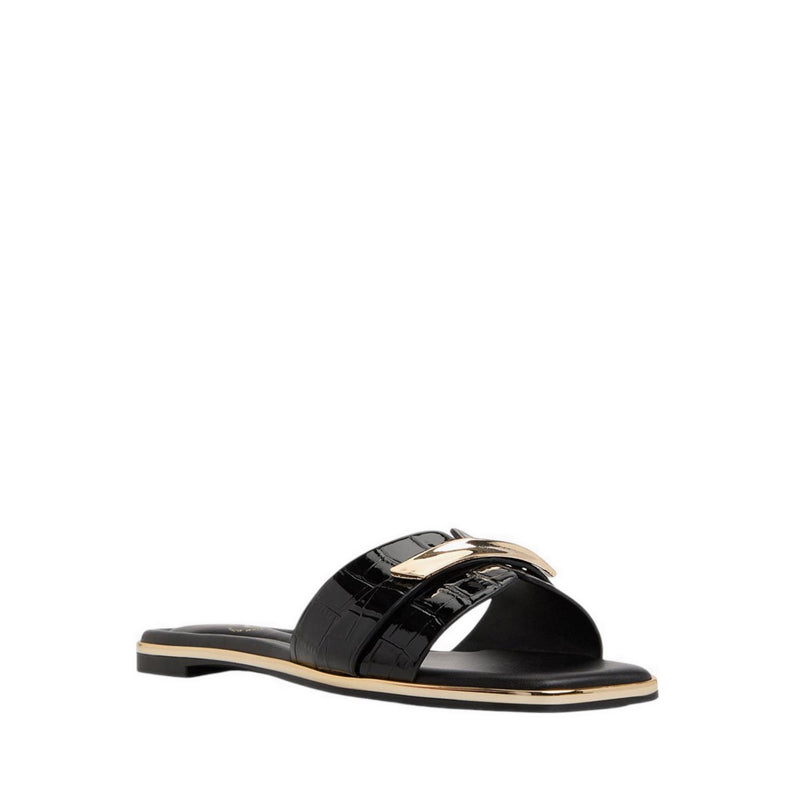 ALDO DARLINA FLAT SANDALS - BLACK