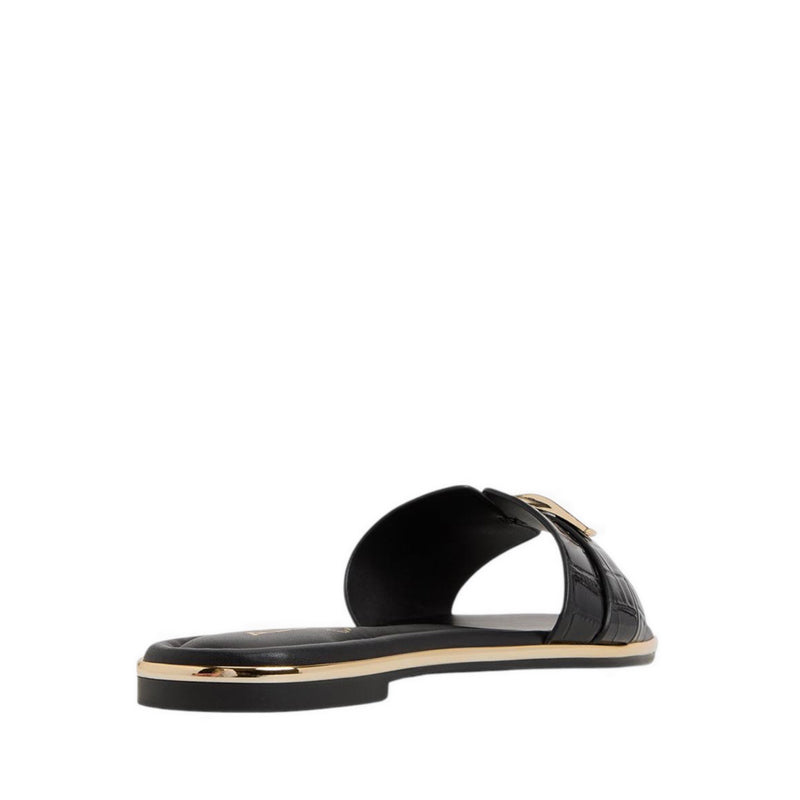 ALDO DARLINA FLAT SANDALS - BLACK