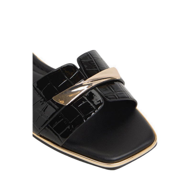 ALDO DARLINA FLAT SANDALS - BLACK