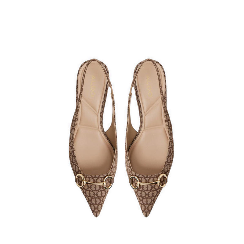 ALDO FINNEA HEELED SHOES - OPEN BROWN