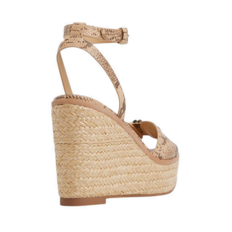 Droin Wedge Sandals - Tan Multi