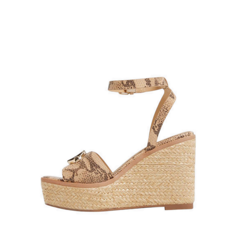 Droin Wedge Sandals - Tan Multi