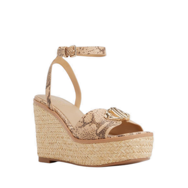 Droin Wedge Sandals - Tan Multi