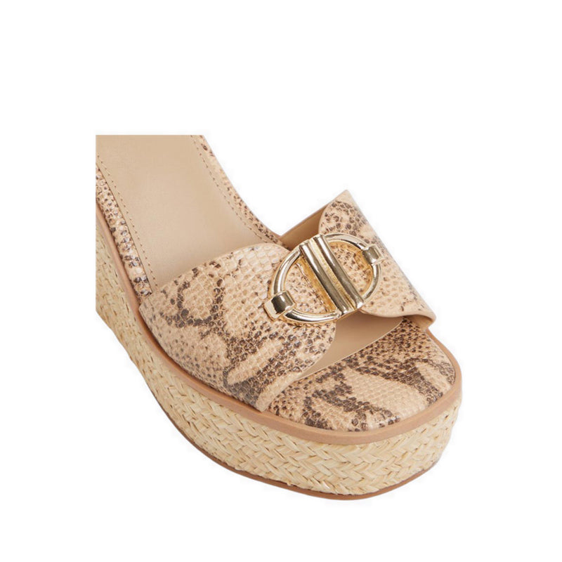Droin Wedge Sandals - Tan Multi