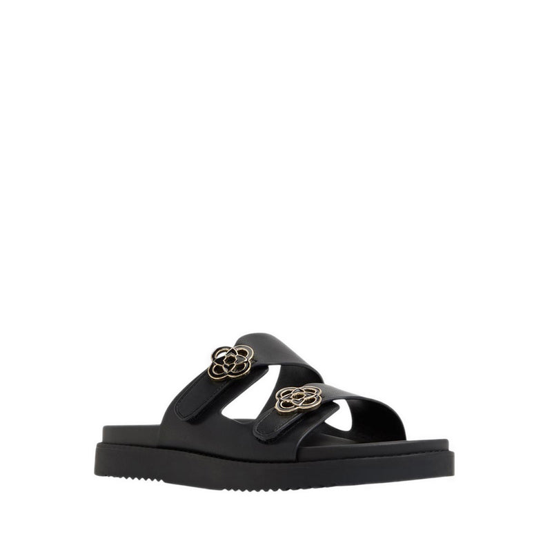 Delainey Footbed Sandals - Black