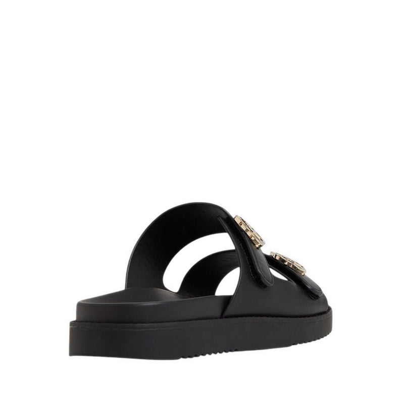 Delainey Footbed Sandals - Black