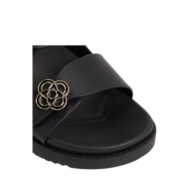 Delainey Footbed Sandals - Black