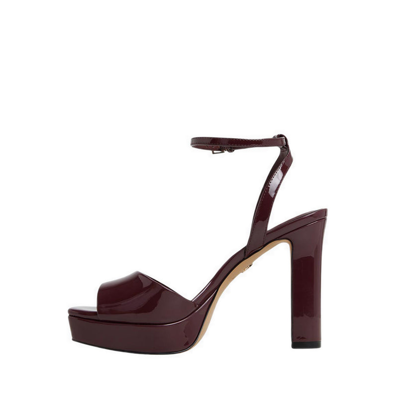 ALDO CHICGLEAM HEELED SANDALS - BORDO