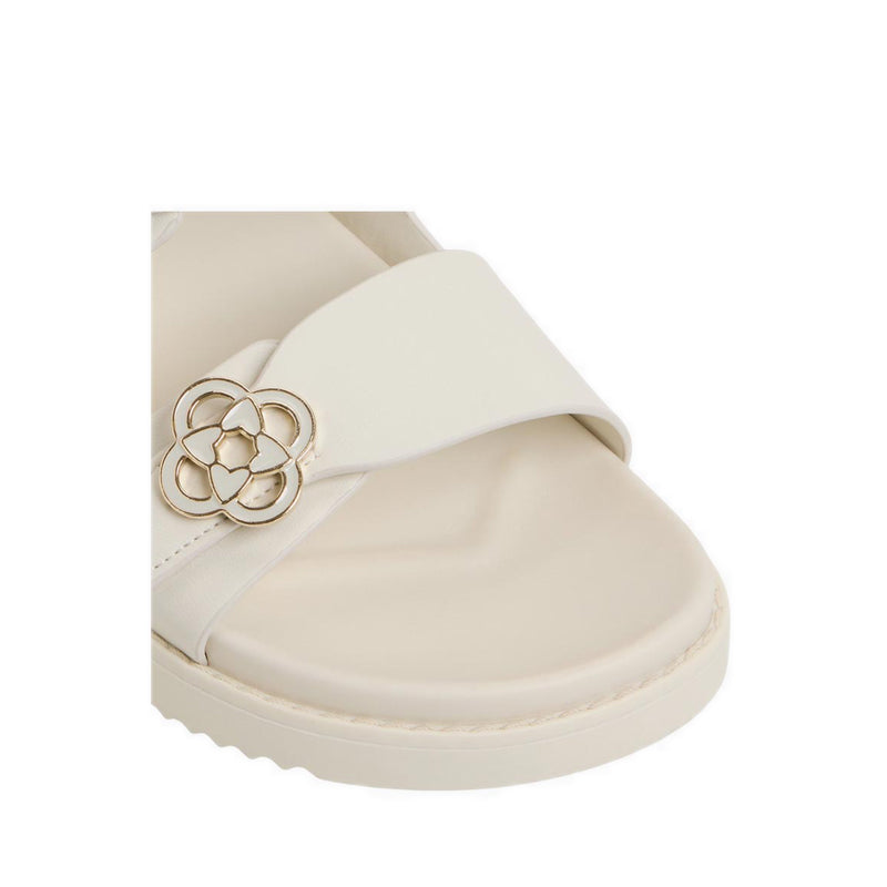 Delainey Footbed Sandals - White/Bone