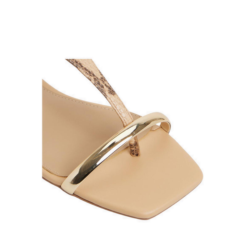 ALDO CATLYN FLAT SANDALS TAN MULTI