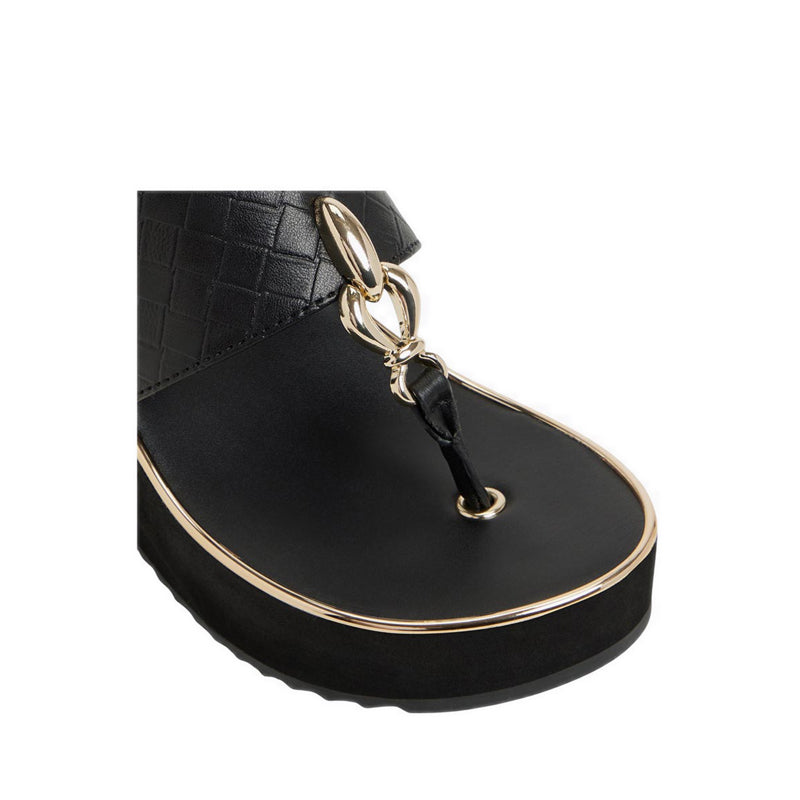 ALDO PENELOPY BEACH SANDALS - BLACK