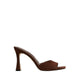 JENNIFER HEELED SANDALS - DARK BROWN