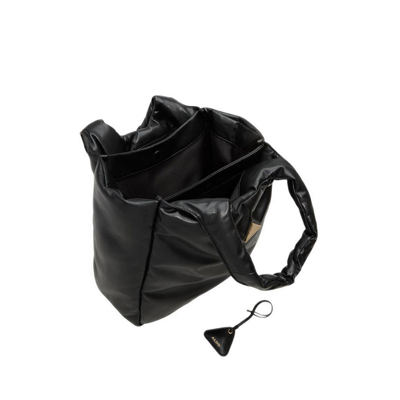ALDO PPUFFCARRYY SATCHEL - BLACK OVERFLOW