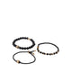 JUSTIN MEN'S BRACELETS - BLACK/GOLD MULTI