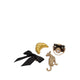 CHICPINS BROACH - BLACK/GOLD MULTI