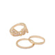 KNOTELLA RINGS - GOLD/CLEAR MULTI