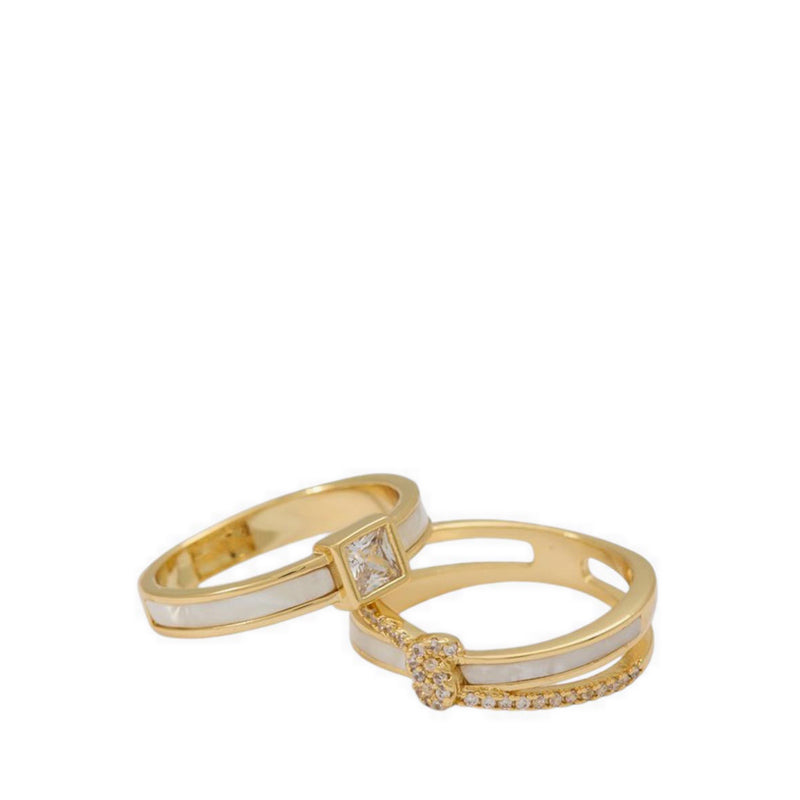 ALDO ADELAIINE RINGS - GOLD/CLEAR MULTI