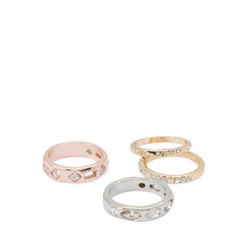ALDO STONESTACK RINGS - METALLIC MULTI