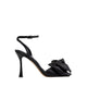 TINSEL HEELED SANDALS - BLACK
