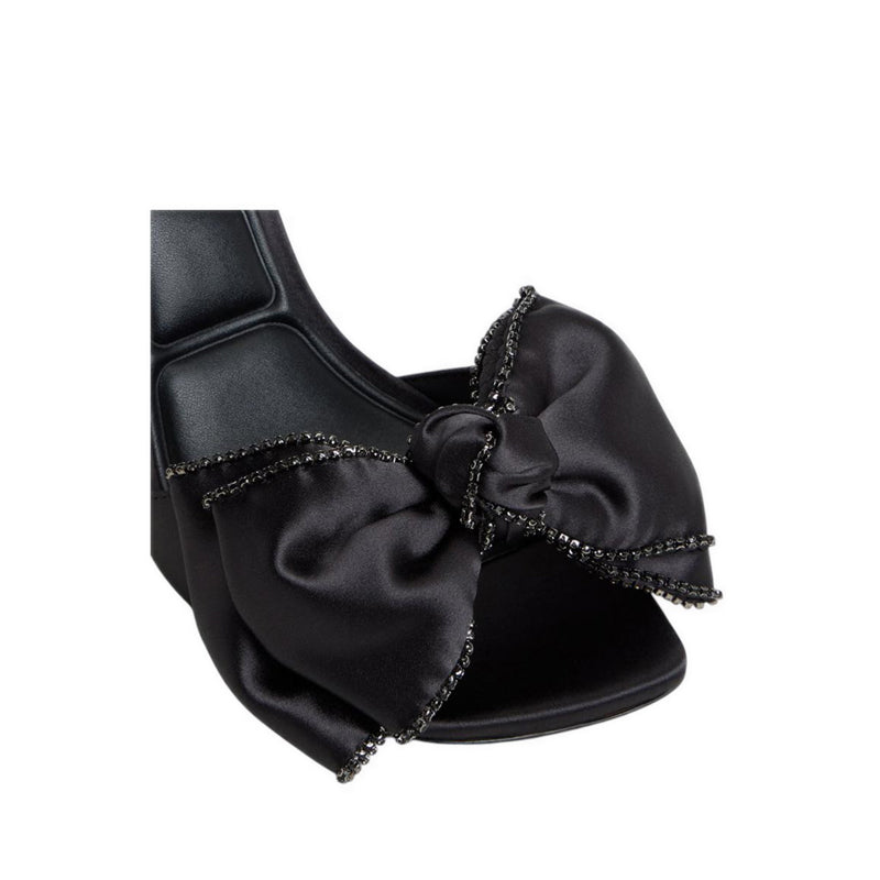 ALDO TINSEL HEELED SANDALS - BLACK