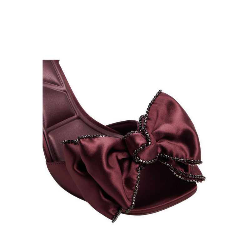 ALDO TINSEL HEELED SANDALS - BORDO