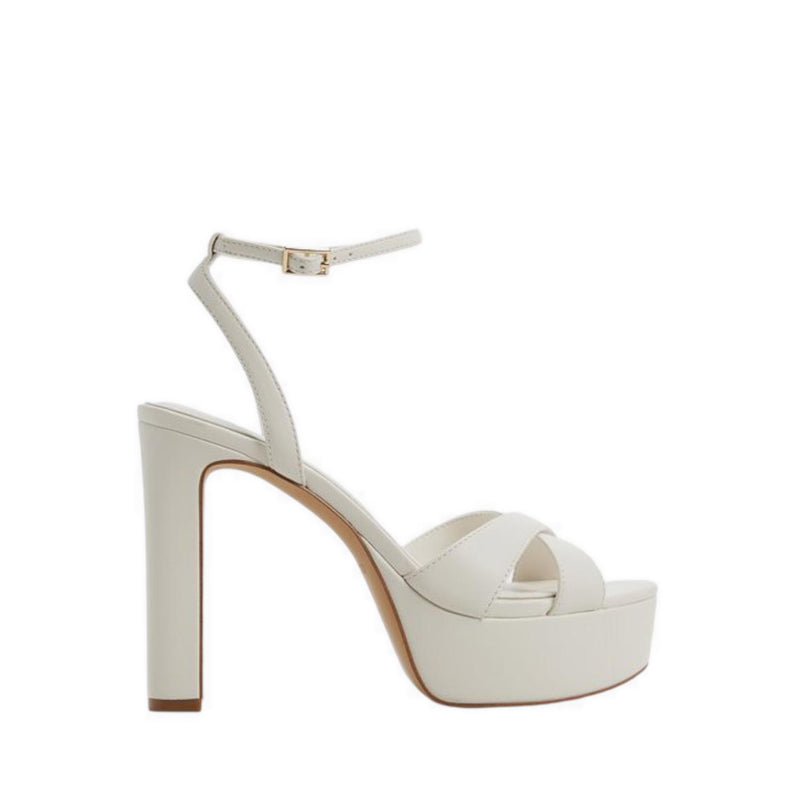 ALDO ROSINE HEELED SANDALS - WHITE/BONE
